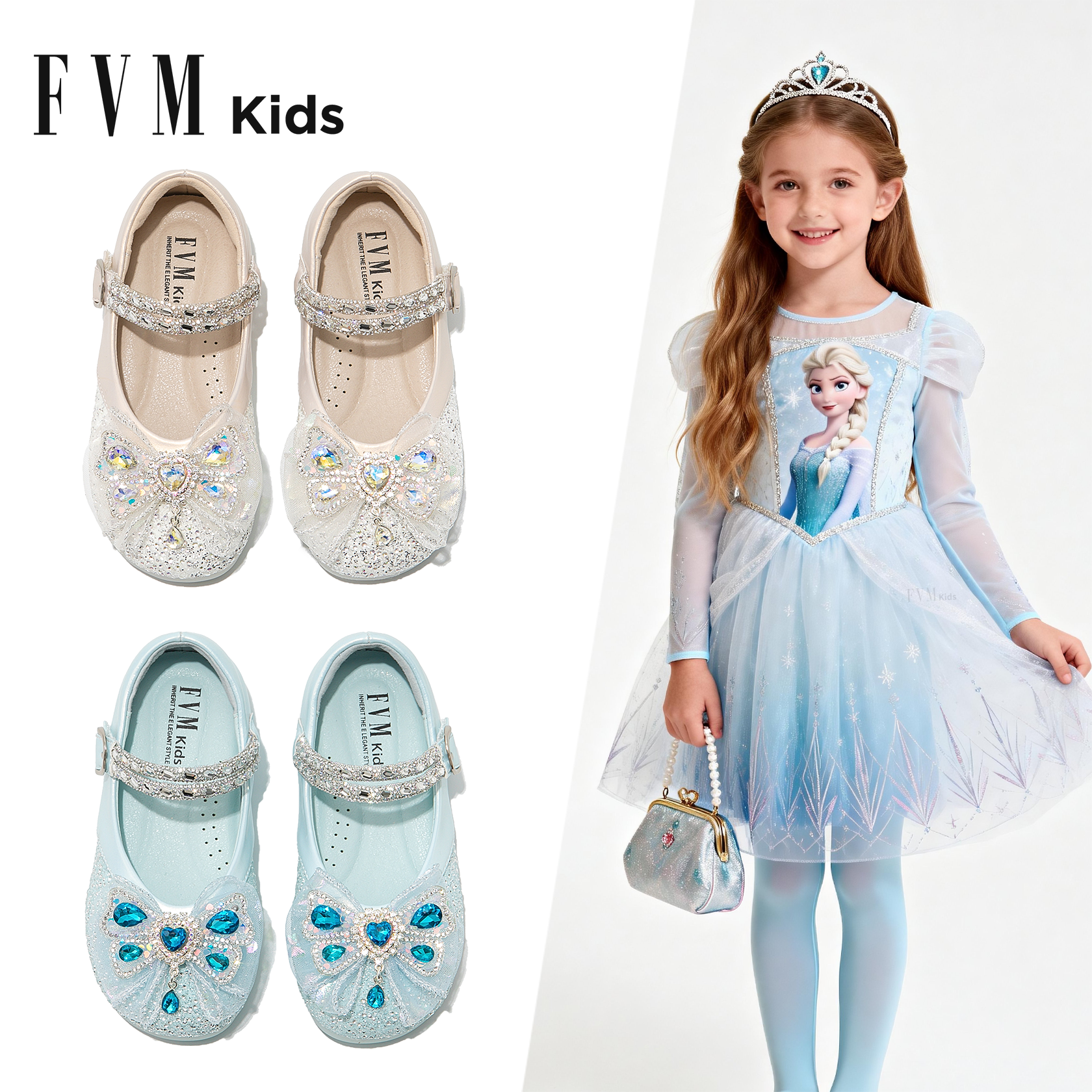 FVM女童鞋子儿童公主水晶小皮鞋2026新款春季软底艾莎亮晶晶单鞋,童鞋/婴儿鞋/亲子鞋,水晶/水钻鞋,淘宝优惠券,粉丝福利购,淘宝优惠卷
