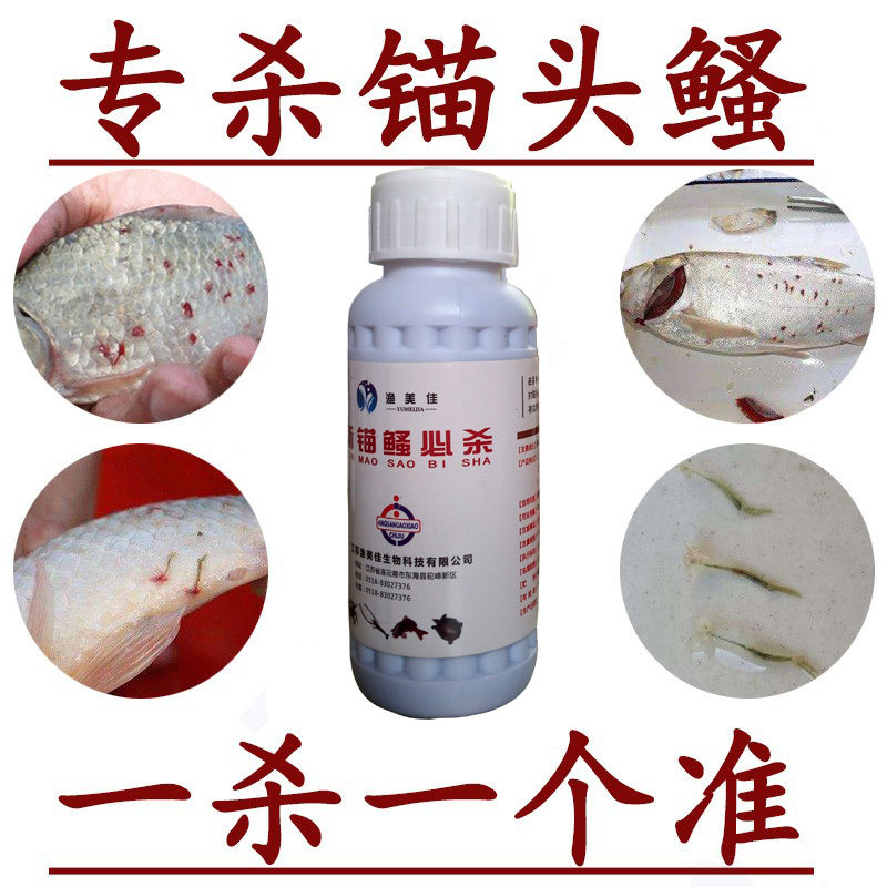 锚头鳋专治丁虫鲫鱼草鱼红点锚头蚤鱼虾一次净铁锚虫水产养殖鱼塘