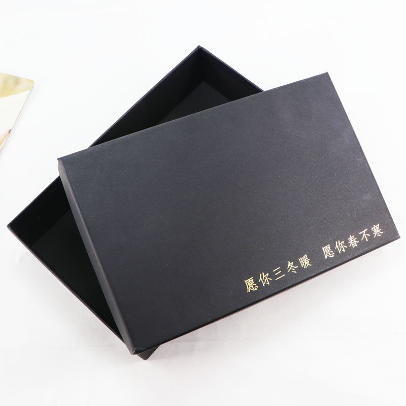 初梦 牛皮纸礼品盒围巾包装盒长方形 干花真花贺卡送男友表白贺卡