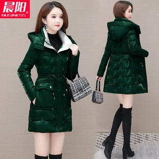 中长款 2022年新款 免洗小个子棉袄外套 亮面羽绒棉衣棉服女冬季 爆款