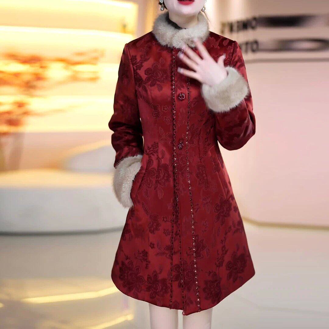 轻奢气质高级感羽绒服女2025年冬季修身显瘦减龄中长款保暖外套