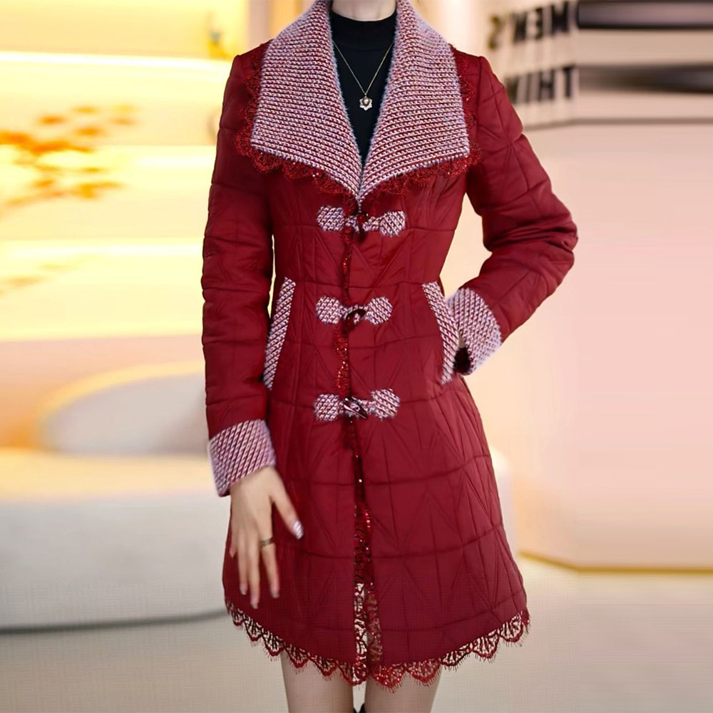 高级感小香风轻薄羽绒服女2025年冬季修身显瘦减龄中长款保暖外套