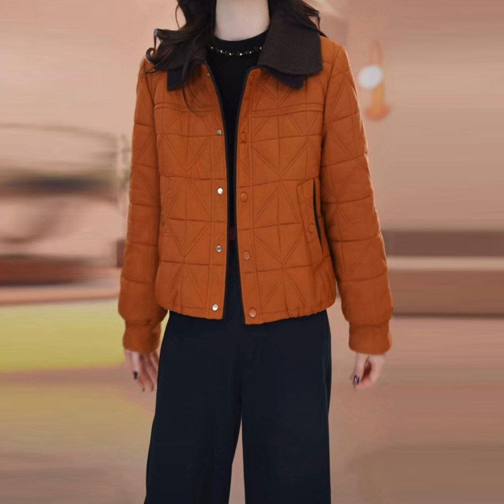 气质简约高级感轻薄棉服女2025年冬季修身显瘦减龄百搭保暖短外套