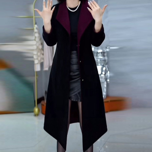 显瘦减龄遮肉中长款 修身 外套 贵夫人双面穿大衣女2025年秋冬季 时尚