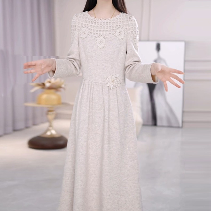 时尚穿搭长袖时尚气质简约精致宽松温柔优雅显瘦连衣裙小香风