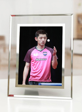 张继科许昕樊振东水晶相框 含6寸照片可定制周边玻璃摆件画框展