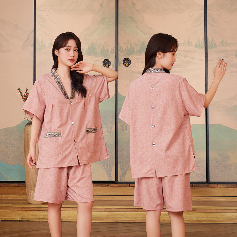 前后开扣艾灸服养生按摩