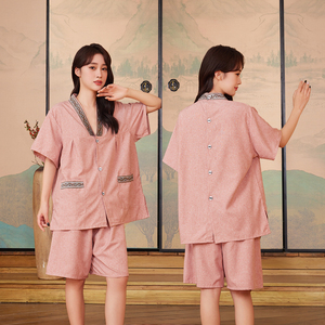 前后开扣艾灸服养生按摩