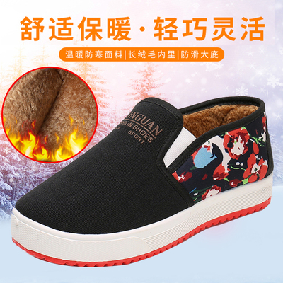 老北京布鞋加绒保暖学生休闲鞋