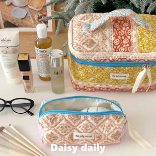 复古民族风 便携大容量化妆包女旅行手提化妆品收纳包外出化妆袋