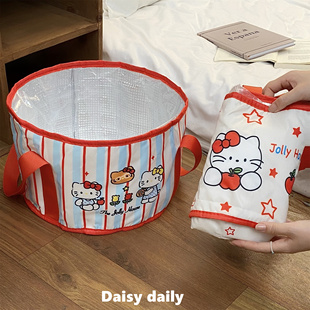 旅行泡脚桶便携可折叠旅游洗衣洗脸足浴盆保温泡脚袋学生折叠桶