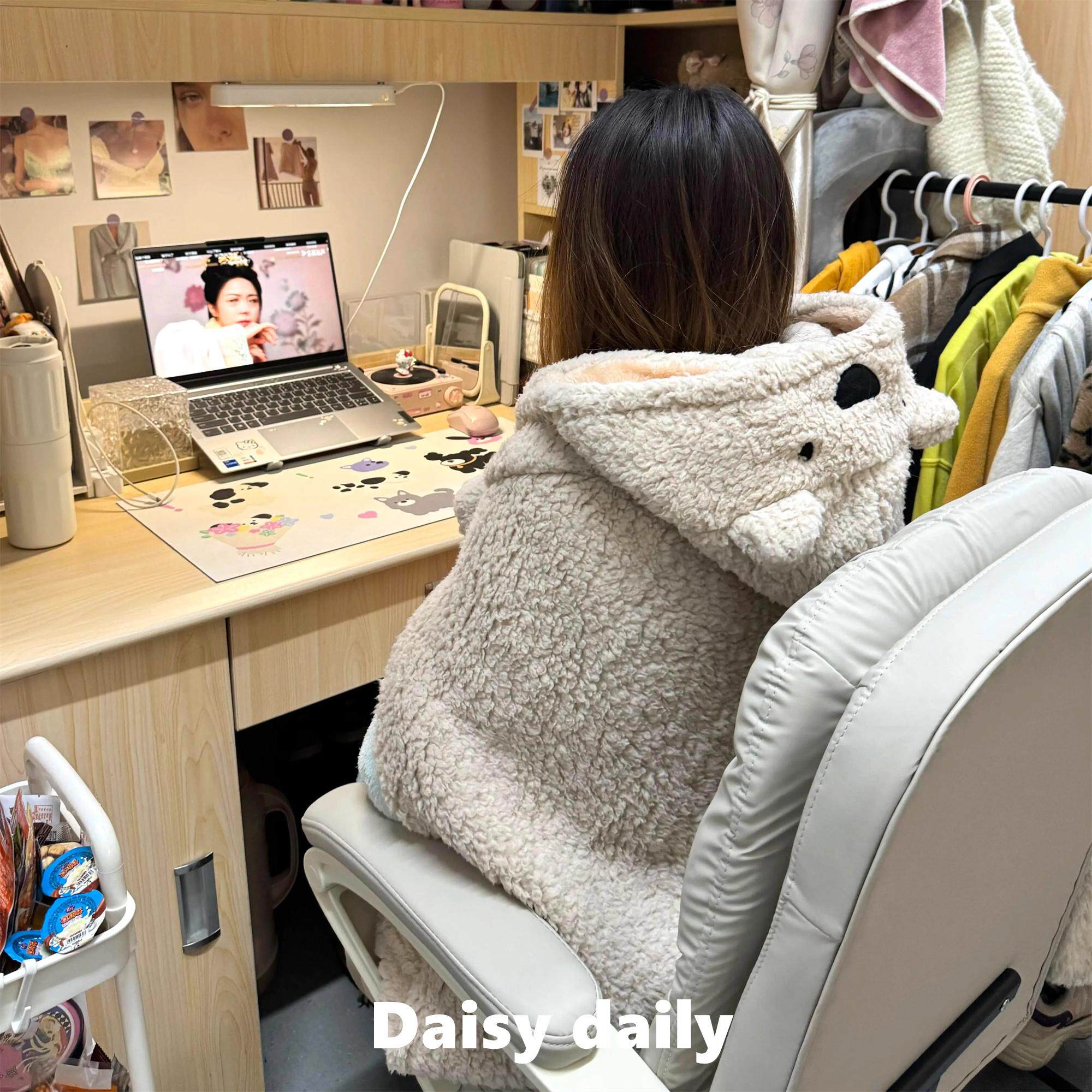 卡通小熊披风可爱秋冬加厚保暖毛毯披肩带帽学生宿舍午睡追剧毯子,床上用品,休闲毯/毛毯/绒毯,淘宝优惠券,粉丝福利购,淘宝优惠卷