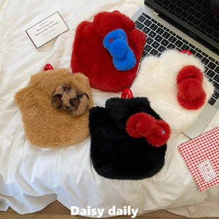 可爱豹纹猫咪热水袋注水暖水袋加厚防爆女生敷肚子暖手宝被窝专用