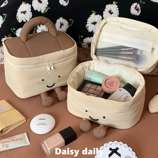 可爱脚丫手提化妆包大容量高颜值化妆品便携收纳包小众旅行洗漱包