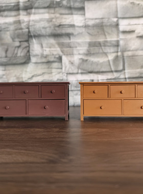 娃娃屋1:12微缩文件柜dollhouse迷你木家具仿真办公柜DIY场景摆件