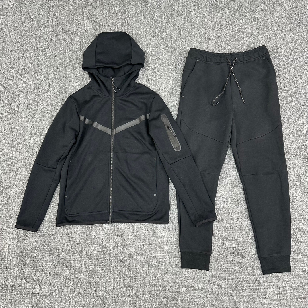 thumbnail for Suit Cross-Border Sports Men&#039s and Women&#039s Spring & Fall Air Layer Cotton Knitting Hooded Zipper Shirt Athleisure jacket Sweatpants