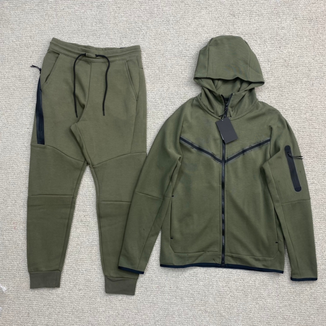 thumbnail for Suit Cross-Border Sports Men and Women Spring and Autumn Air Layer Cotton Knitted Hooded Zipper Shirt Sports Casual Jacket and Sweatpants