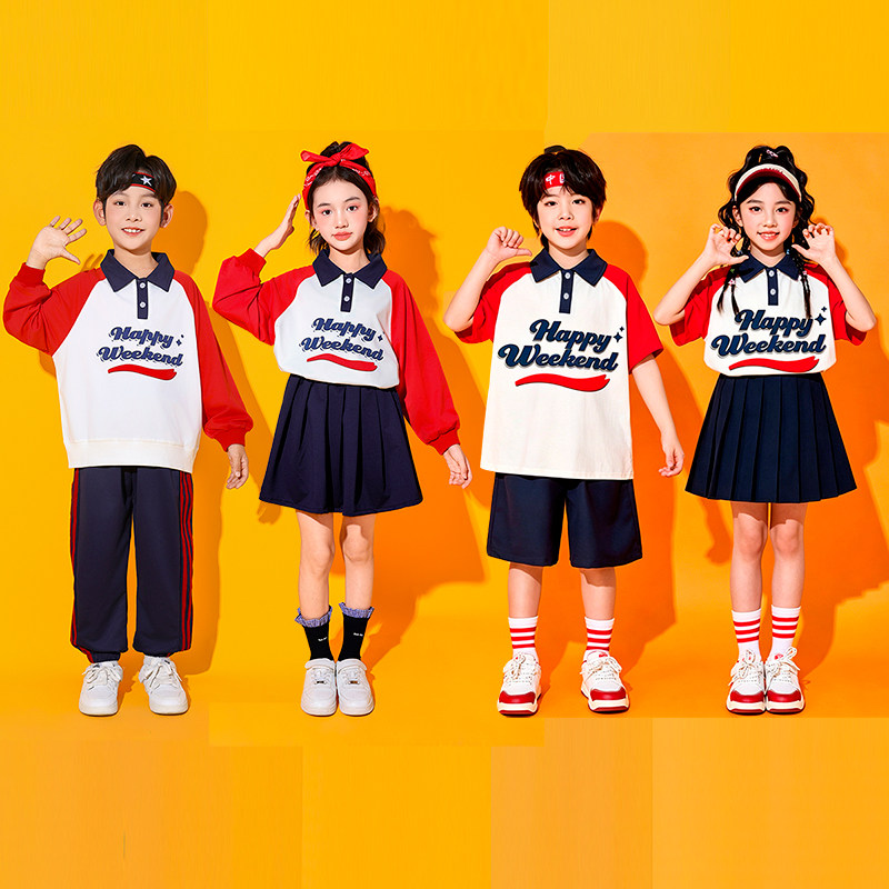 儿童啦啦队演出小学生运动会服装图片