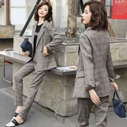 Bộ đồ kẻ sọc phù hợp với nữ phiên bản Hàn Quốc của bộ đồ nhỏ mùa thu 2019 mùa thu mới dành cho nữ - Bộ đồ
