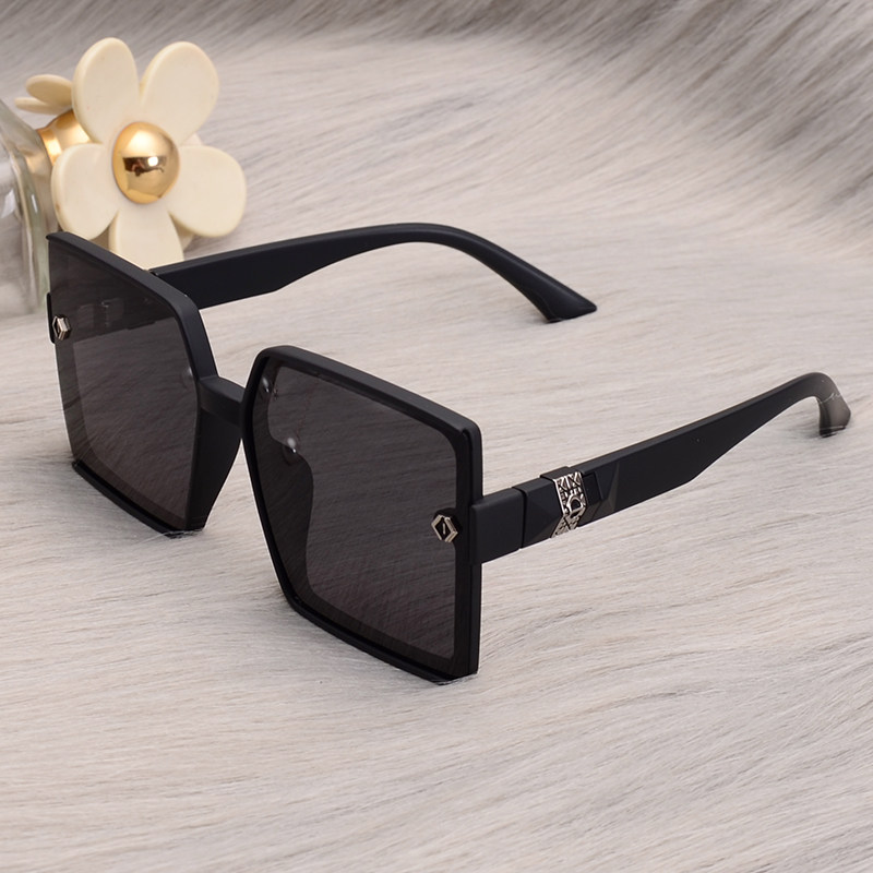 复古大框墨镜女高级时尚方形大脸偏光太阳镜网红潮流街拍遮阳眼镜