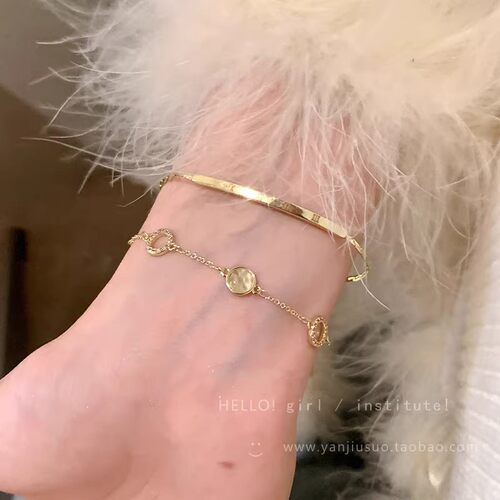 微镶锆石猫眼石手链女轻奢小众精