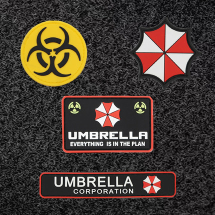 户外个性贴章安布雷拉保护伞生化危机标志军迷服饰士气章防水臂章