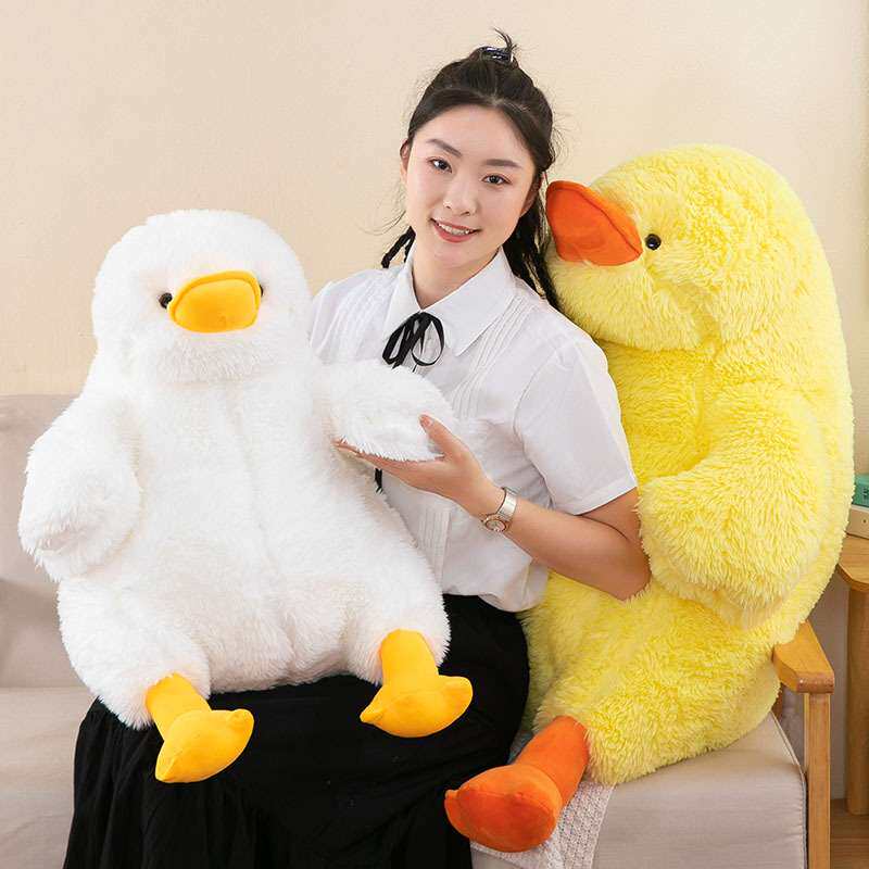 网红墩墩鸭娃娃蹲蹲鸭子玩偶睡觉可爱炸毛鸭超大毛绒玩具