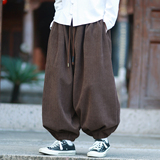 雪尼尔加厚提花款百搭秋冬2025宽松版哈伦灯笼裤A561-p78，男装休闲裤，钱塘7008(原4008)