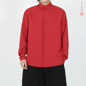 一字扣衬衫 2026秋  新中式 风 盘扣 长袖衬衫A5805*P65图片