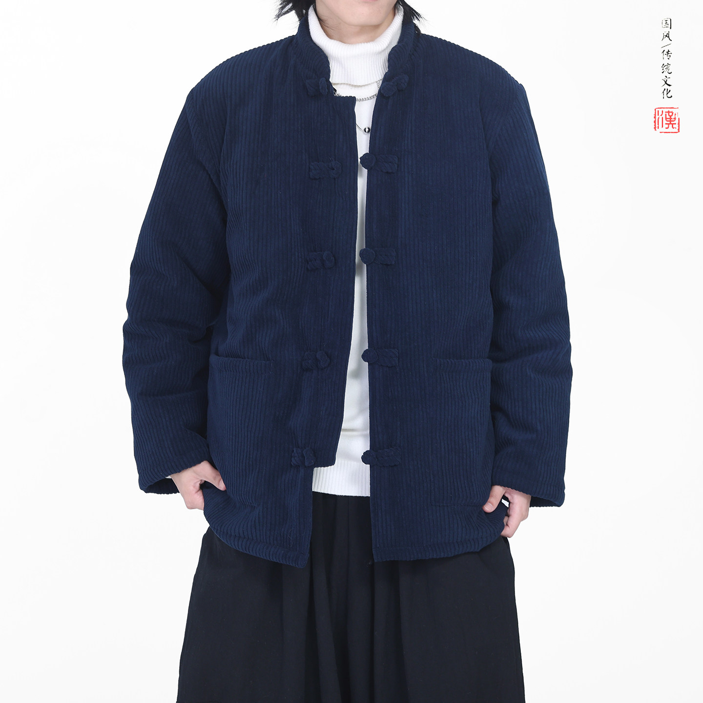 灯芯绒冬2025新中式盘扣外套 保暖唐装红棉衣外套A550-P148图片
