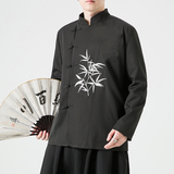 风2026春新中式西服刺绣款立领盘扣西装外套A105-p110，男装西服套装，钱塘7008(原4008)