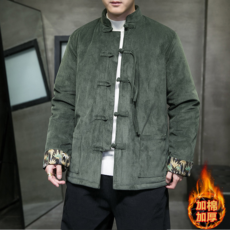 冬季新2025灯芯绒新风唐装棉衣汉服棉袄外套A226-P140,男装棉衣,钱塘7008(原4008)