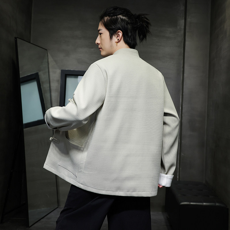 2026春仿麻竹节抗皱新中式婚礼唐装汉服夹克A651-P105,男装夹克,钱塘7008(原4008)