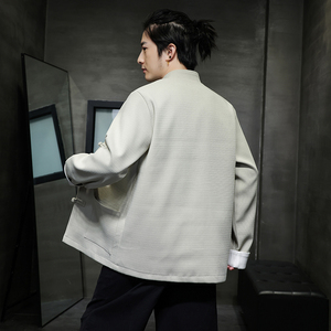 2026春 仿麻竹节抗皱 新中式  婚礼唐装汉服夹克 A651-P105图片