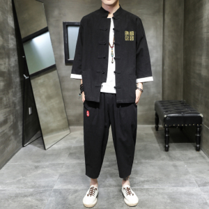 A1071中国风2021夏 简单刺绣款 3色 开衫套装 汉服套装p95图片