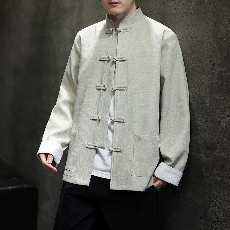 2026春仿麻竹节抗皱新中式婚礼唐装汉服夹克A651-P105,男装夹克,钱塘7008(原4008)