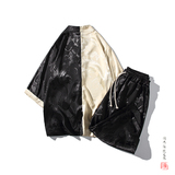 A3019*大码新品2021中国风提花大龙面料冰丝盘扣汉服套装p90，男装休闲套装，钱塘7008(原4008)