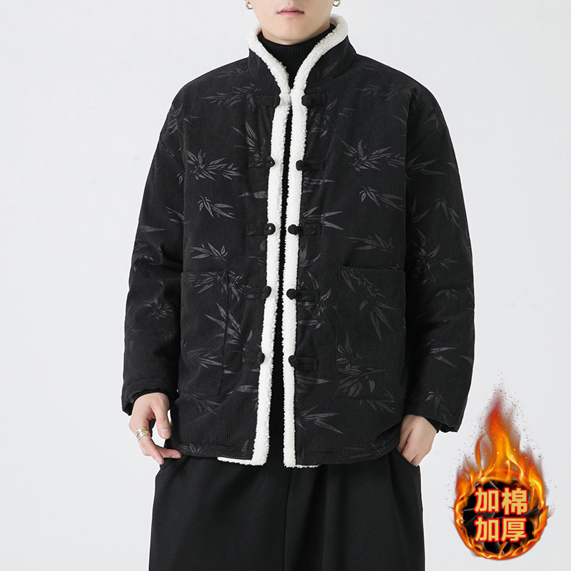 冬2025灯芯绒新中式唐装棉衣加厚汉服棉袄外套A228-P140,男装棉衣,钱塘7008(原4008)