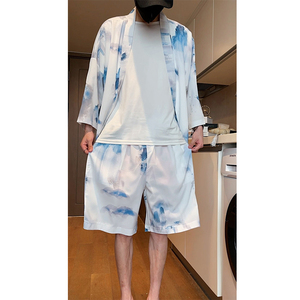 冰丝2026夏 大码男装风 沙滩休闲 汉服套装特价A3021-p50图片