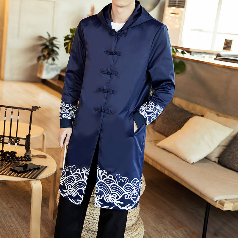 A333棉衣特价风2021冬印花设计中长款棉衣外套,男装棉衣,钱塘7008(原4008)
