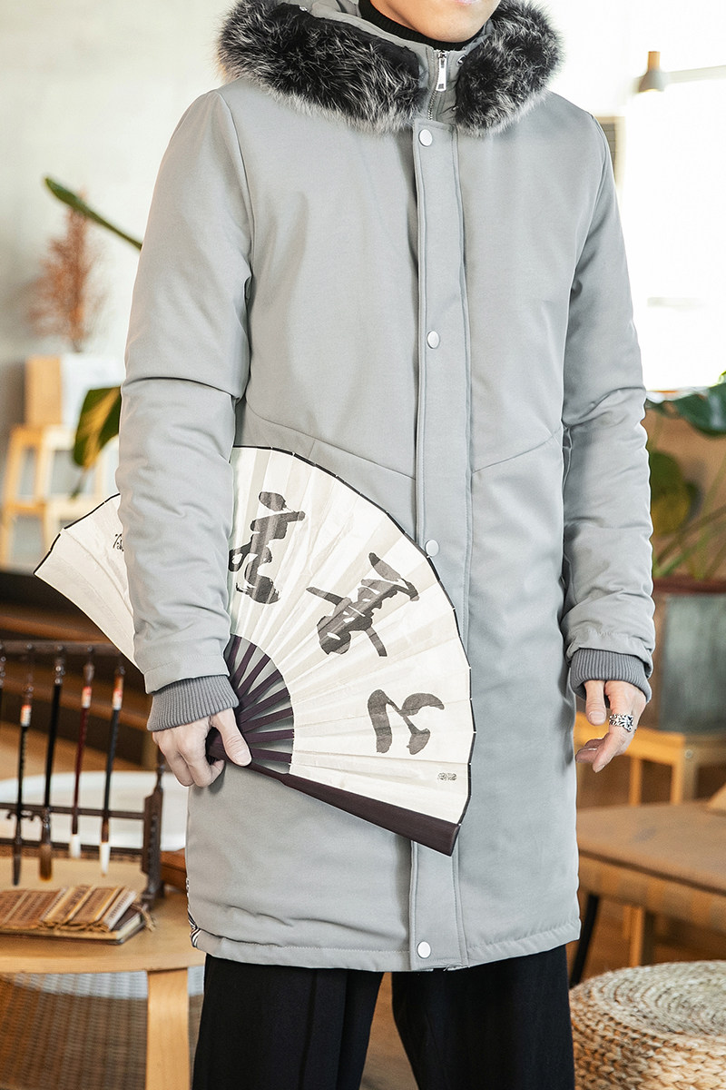 A888冬款2020男装风大码男装中长款棉衣,男装棉衣,钱塘7008(原4008)