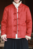 麂皮绒提花龙冬2025新中式盘扣外套唐装红棉衣外套A551-P148，男装棉衣，钱塘7008(原4008)