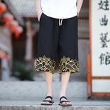 夏季2025大码风春夏男印花七分裤K1045-p45，商品下架区，钱塘7008(原4008)