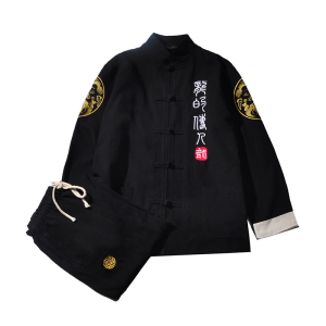 A1003中国风2021秋冬 双臂刺 棉麻/唐装/汉服套装P135图片