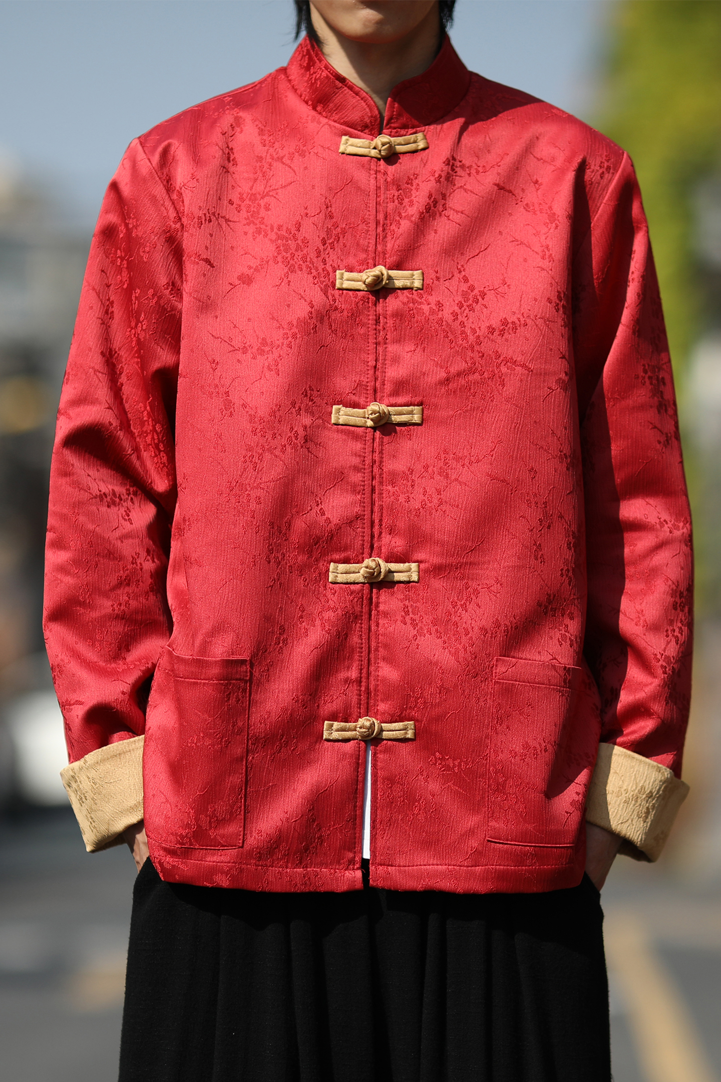 夹克提花2025新中式红婚礼唐装汉服外套A650-P110，男装夹克，钱塘7008(原4008)