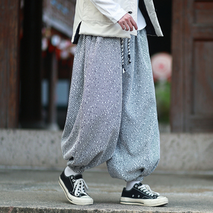 雪尼尔加厚斜纹提花 新款秋冬 2025宽松哈伦 灯笼裤A560-p78图片