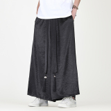 缎面冰丝垂感2026夏季风阔腿裤长裤休闲裤A2007-p68，男装休闲裤，钱塘7008(原4008)