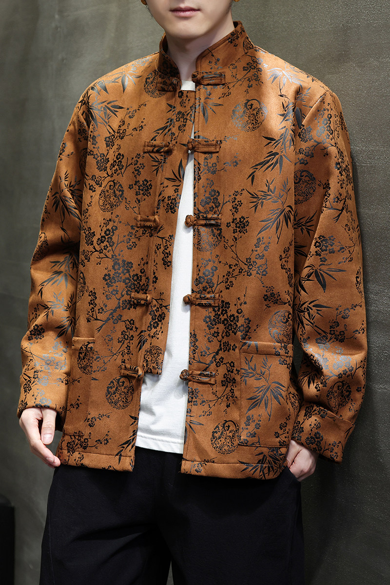 麂皮绒2026春新品新中式婚礼唐装汉服夹克外套A652-P110,男装夹克,钱塘7008(原4008)