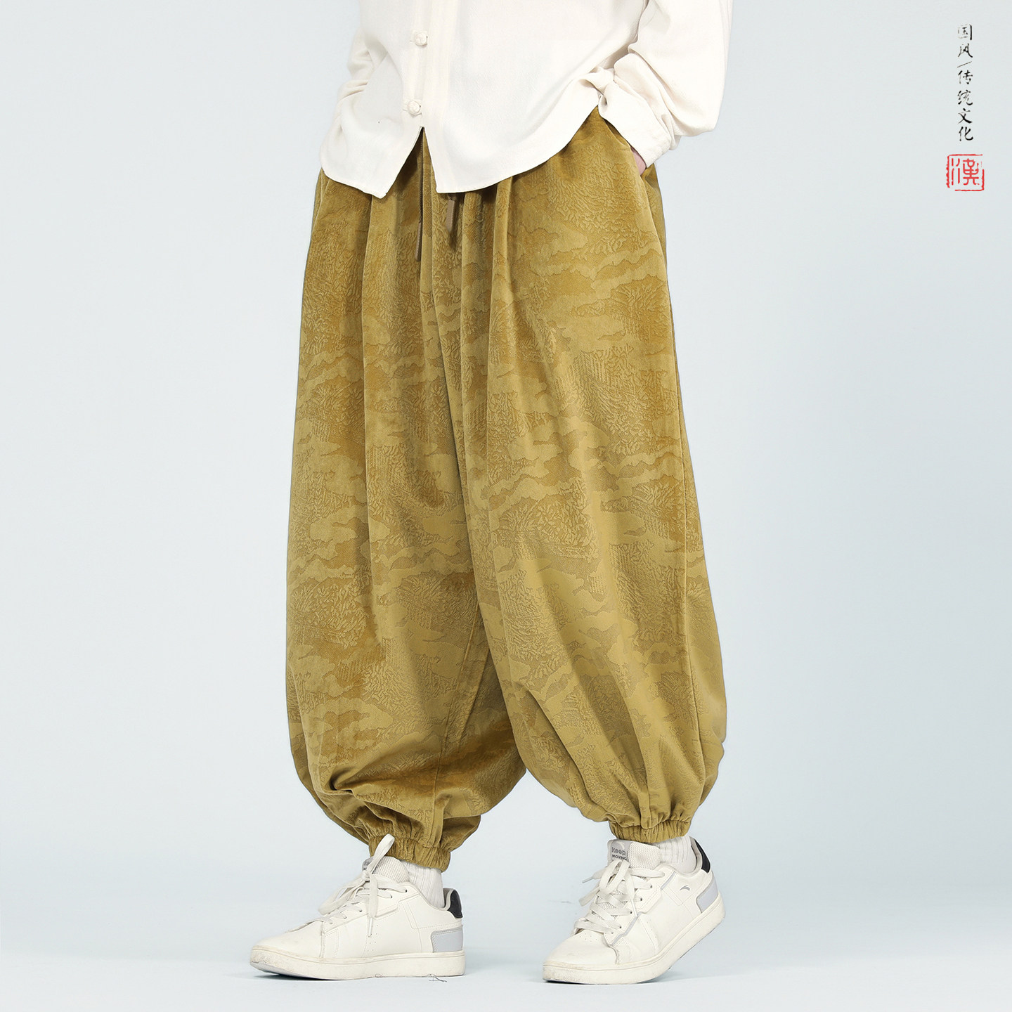 提花新款百搭秋冬 2025宽松版哈伦 灯笼裤子A3306-p70图片