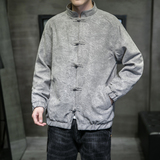 A6003风2021中龙花纹秋冬装汉服盘扣外套，男装夹克，钱塘7008(原4008)